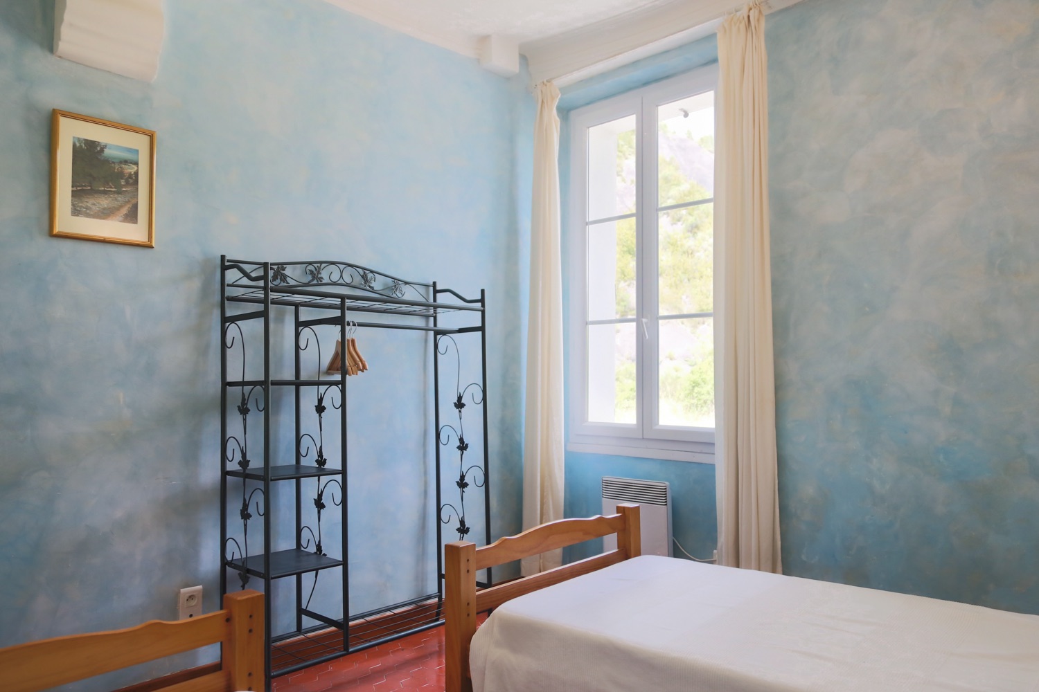 Chambre twin bleue